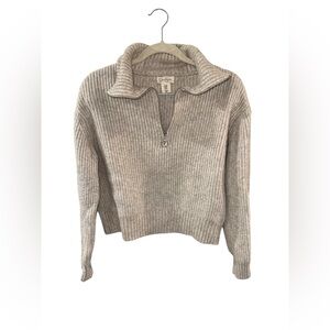 Jessica Simpson Ribbed Cowl Neck Sweater - Cream